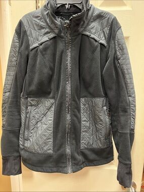 LULULEMON | Fleecy Keen II fleece/quilted jacket coat black/charcoal